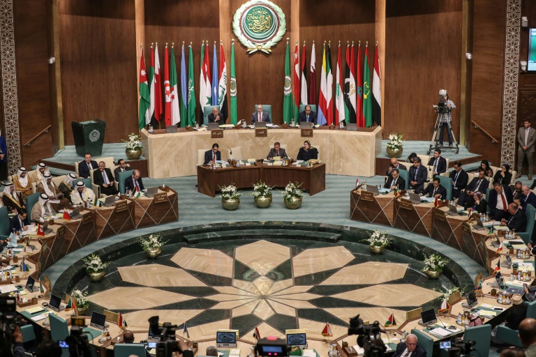 وزراء الخارجية العرب خلال اجتماعهم في القاهرة في الرابع من اذار/مارس 2020 في اطار دورتهم العادية السنوية