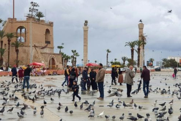 ليبيون في العاصمة طرابلس في 10 مارس 2020