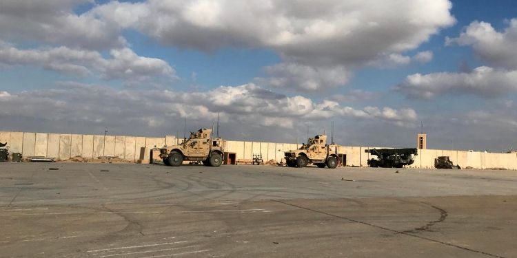 محيط معسكر التاجي للتحالف الدولي بضواحي بغداد الشمالية
