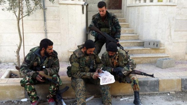 صورة توضيحية لجنود النظام السوري في دمشق (AFP)