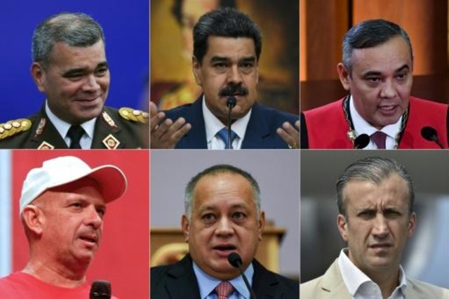 صورة للمسؤولين الفنزويليين المطلوبين في الولايات المتحدة وبينهم الرئيس مادورو