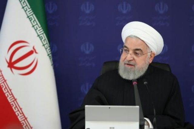 صورة موزعة للرئيس الإيراني حسن روحاني من الرئاسة الإيرانية في العاصمة طهران في 12 نيسان/أبريل 2020