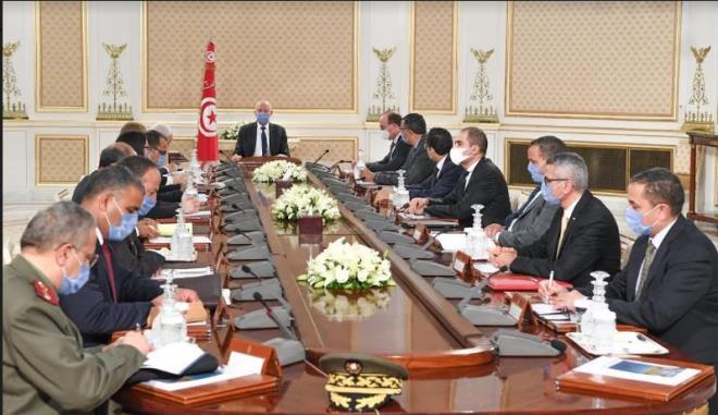 اجتماع مجلس الأمن القومي في تونس برئاسة قيس سعيّد - صورة لـ