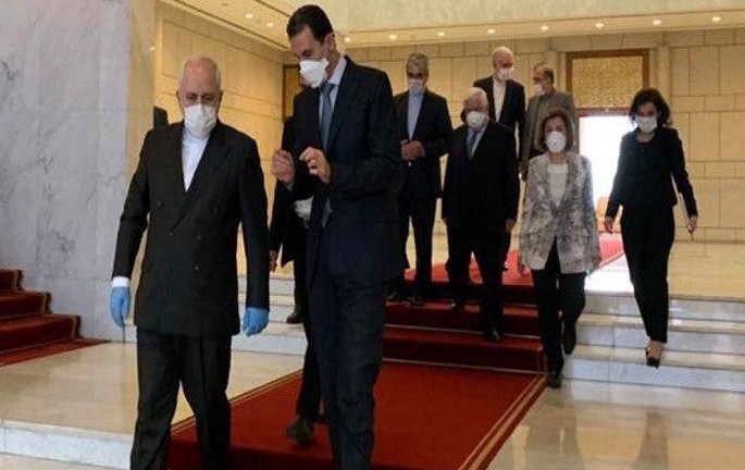 الرئيس السوري مستقبلا وزير الخارجية الايراني