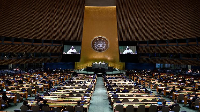إحدى جلسات الجمعية العامة للأمم المتحدة (أ ف ب)
