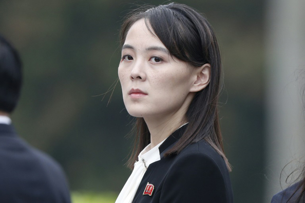 كيم يو جونغ الأخت الصغرى للزعيم الكوري الشمالي كيم جونغ أون في مدينة هو شي مينه بفيتنام في 2 مارس 2020