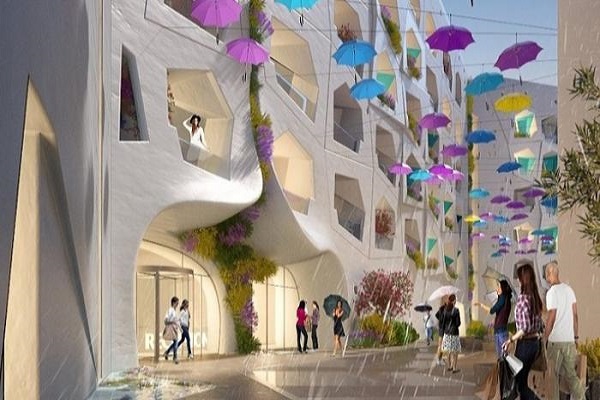 بناء شارع ماطر في دبي