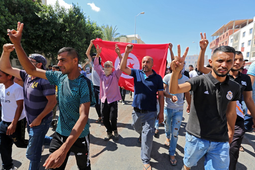 جانب من الاحتجاجات الأخيرة في تطاوين (جنوب تونس)