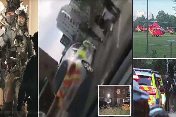  لقطات من حادث الطعن واعتقال الفاعل في ريدينغ البريطانية