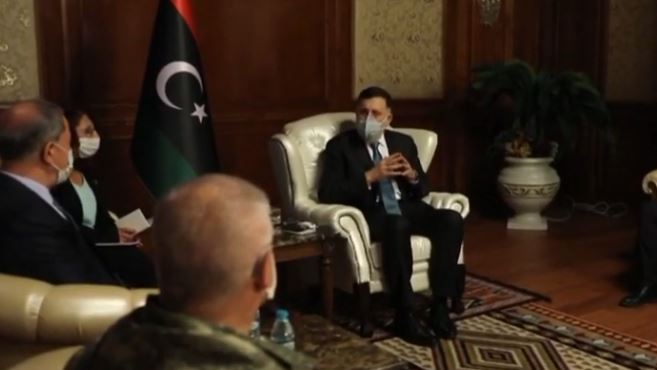 محادثات بين رئيس حكومة الوفاق الليبية ووزير الدفاع التركي