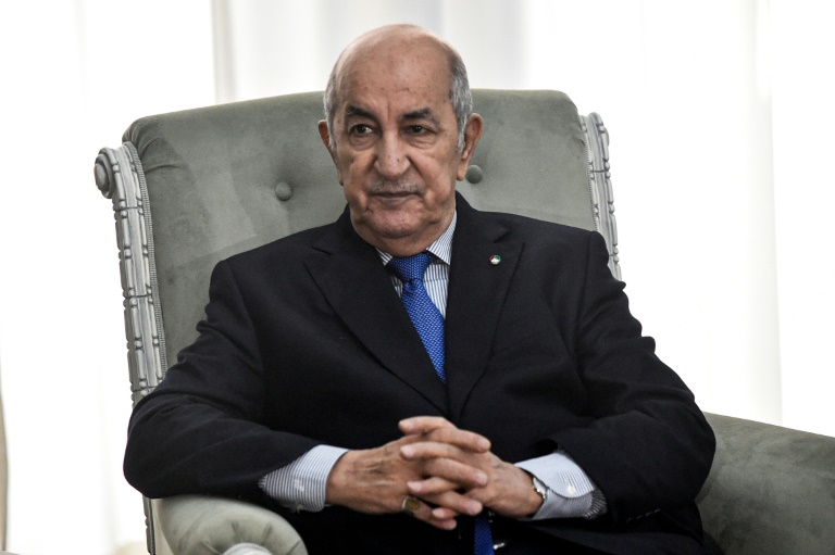 الرئيس الجزائري عبد المجيد تبون في الجزائر في 21 كانون الثاني/يناير 2020