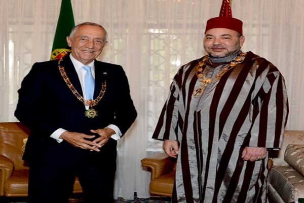 العاهل المغربي والرئيس البرتغالي في لقاء سابق 
