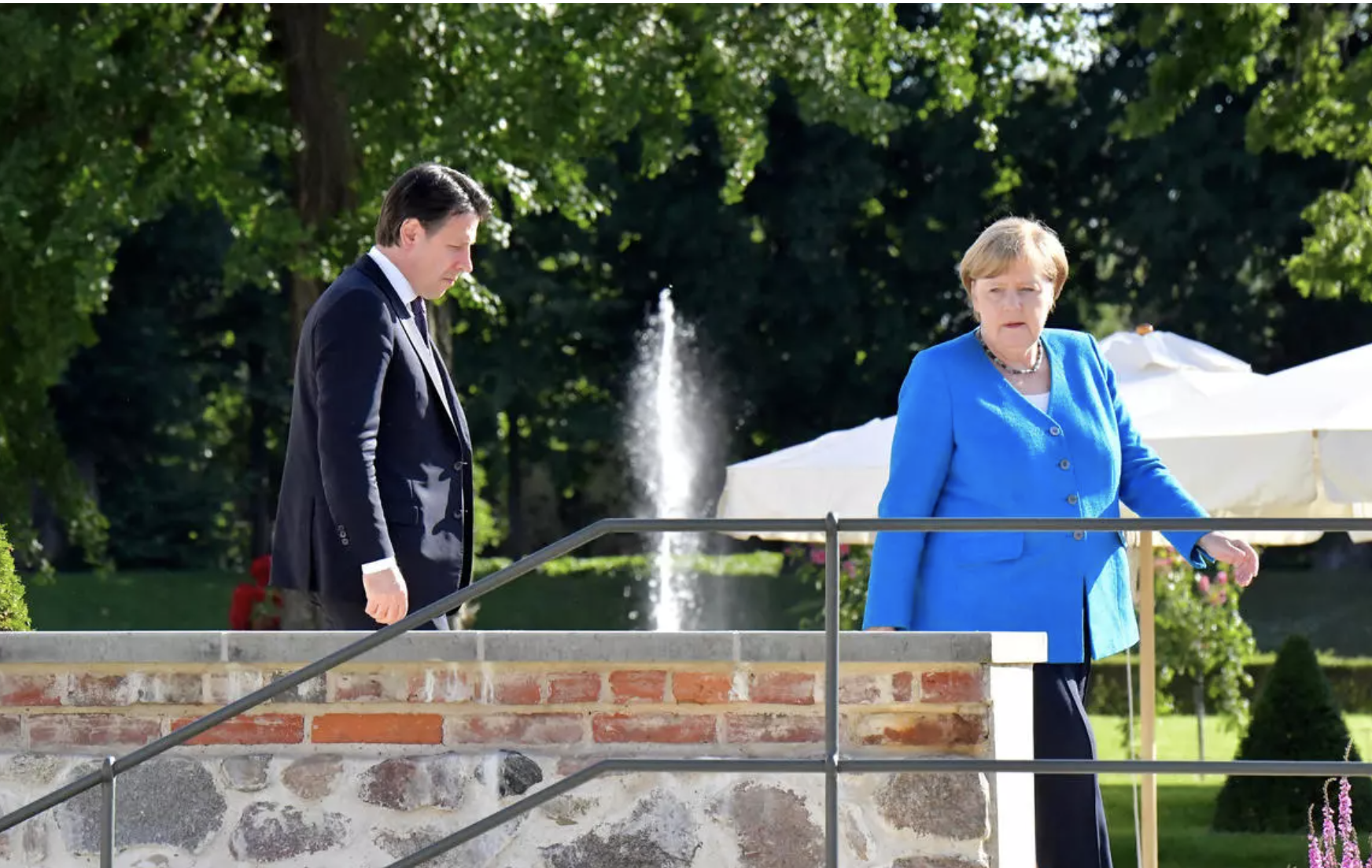 المستشارة الألمانية أنغيلا ميركل ورئيس الوزراء الإيطالي جوزيبي كونتي في برلين