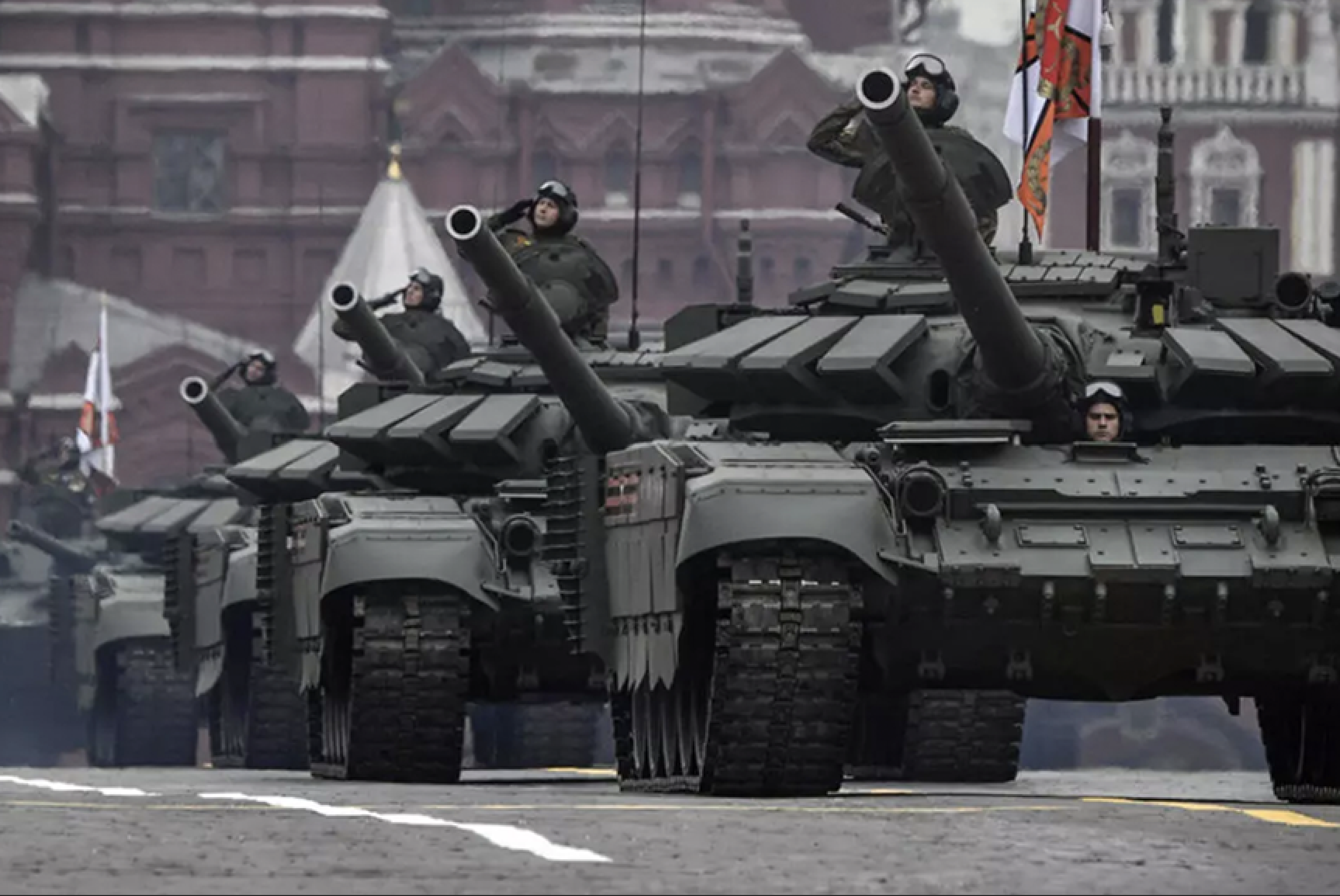من عرض عسكري في العاصمة الروسية موسكو