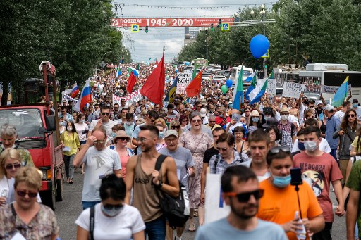 احتجاجات مناهضة لبوتين في أقصى الشرق الروسي