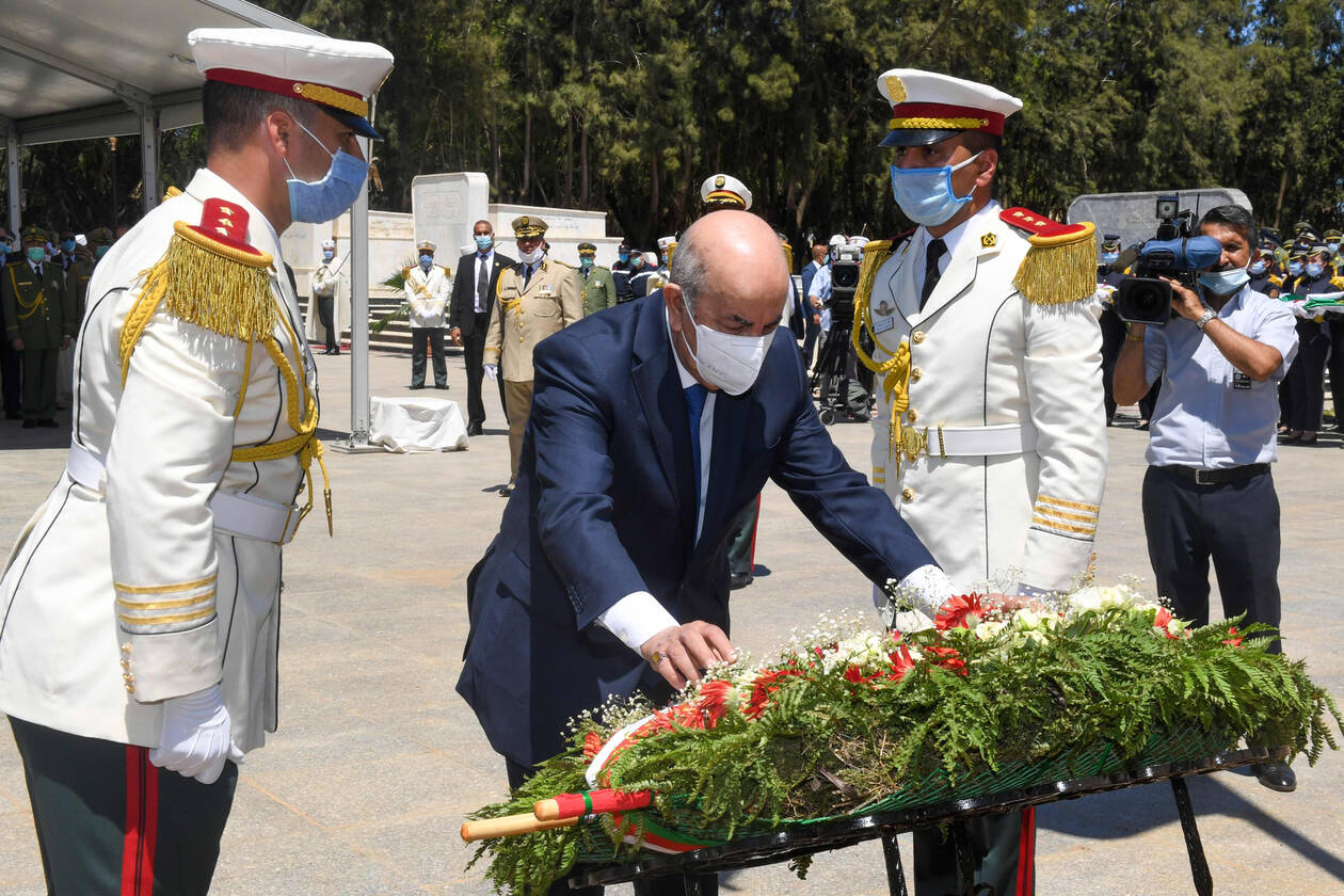 الرئيس الجزائري عبد المجيد تبون خلال إحياء ذكرى الاستقلال عن فرنسا