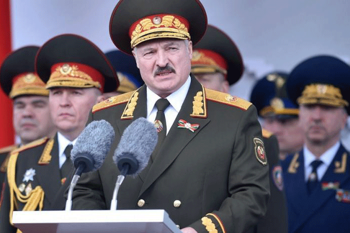 رئيس بيلاروسيا ألكسندر لوكاشينكو يلقي خطاباً في ذكرى دحر النازية، بتاريخ 9 مايو 2020
