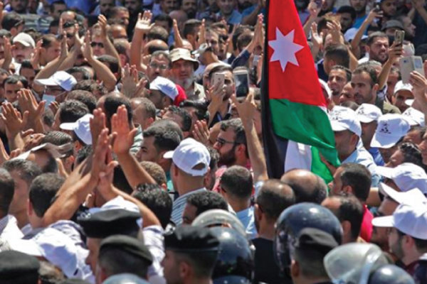 صورة من إضراب المعلمين في الأردن في أكتوبر 2019