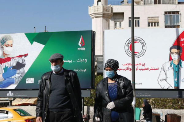 حملات للتوعية من كورونا في دمشق