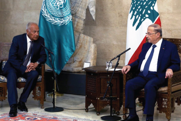 أبو الغيط يلتقي الرئيس اللبناني السبت