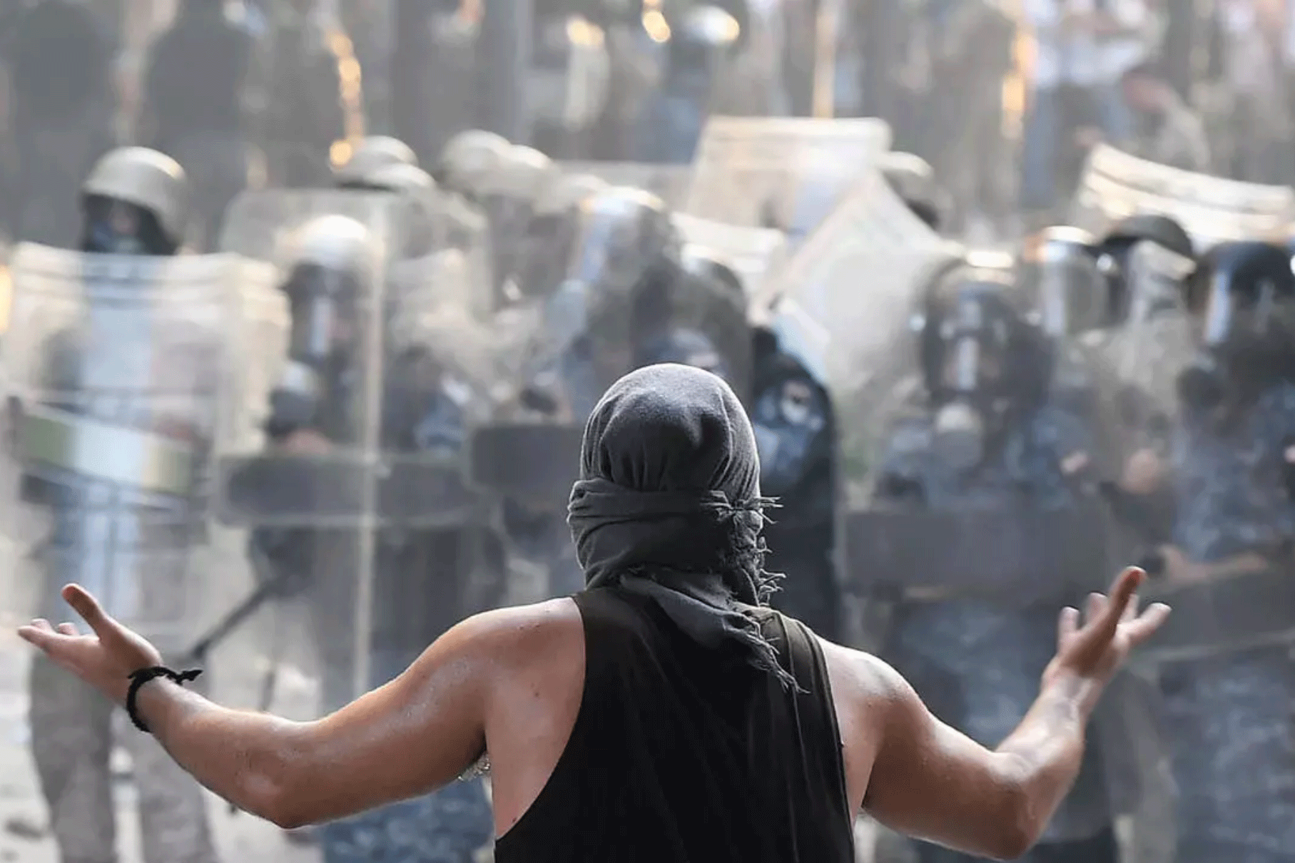 من مواجهات بيروت بين المتظاهرين والقوى الأمنية