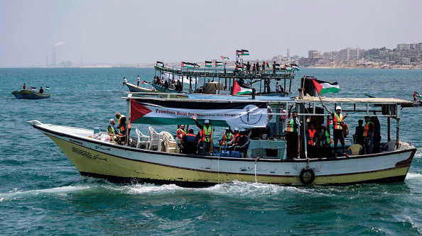 صورة تعبيرية لقوارب في بحر غزة