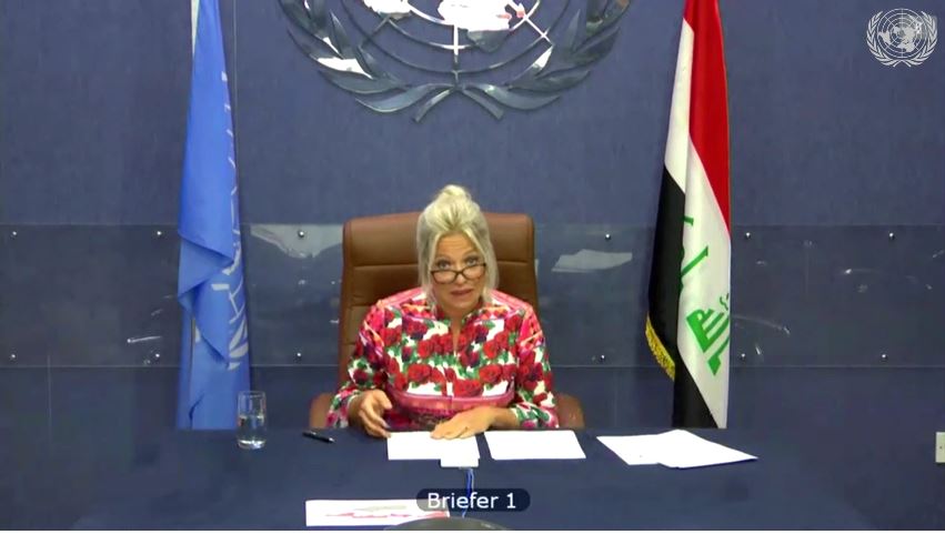بلاسخارت خلال احاطتها عن العراق امام مجلس الامن الدولي