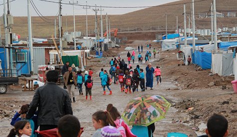 اطفال اللاجئين السوريين في أحد مخيماتهم بشمال العراق