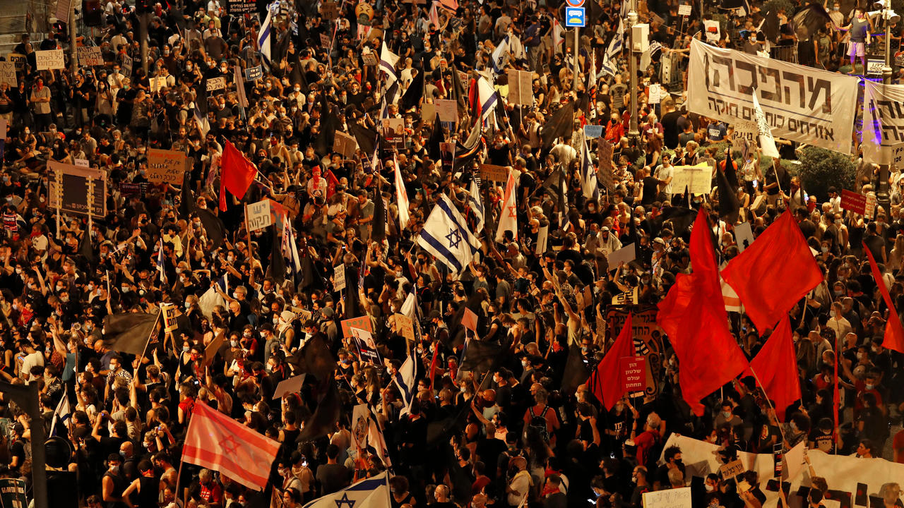 تظاهرات معارضة لرئيس الوزراء الإسرائيلي بنيامين نتانياهو، في 5 سبتمبر في القدس