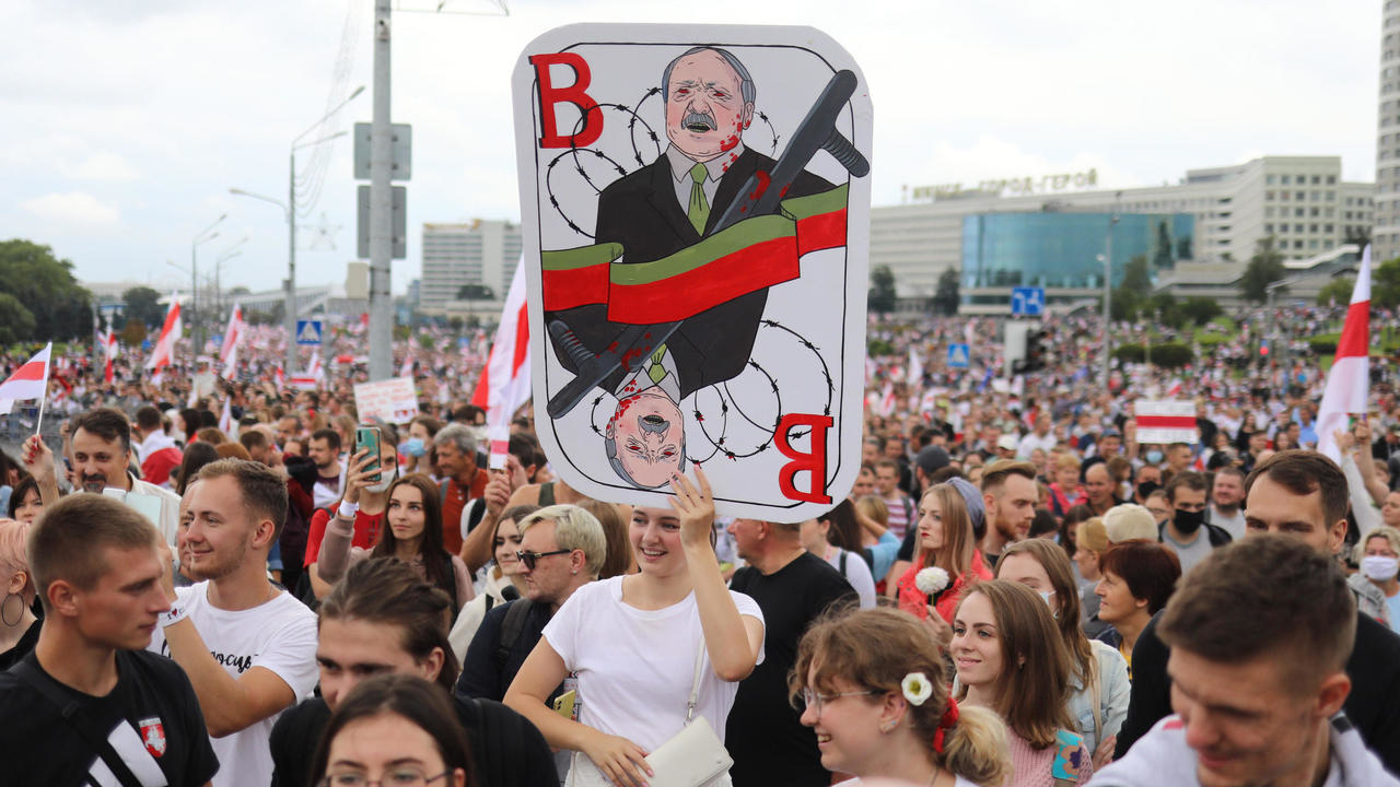 تظاهرات حاشدة للمعارضة البيلاروسية في مينسك