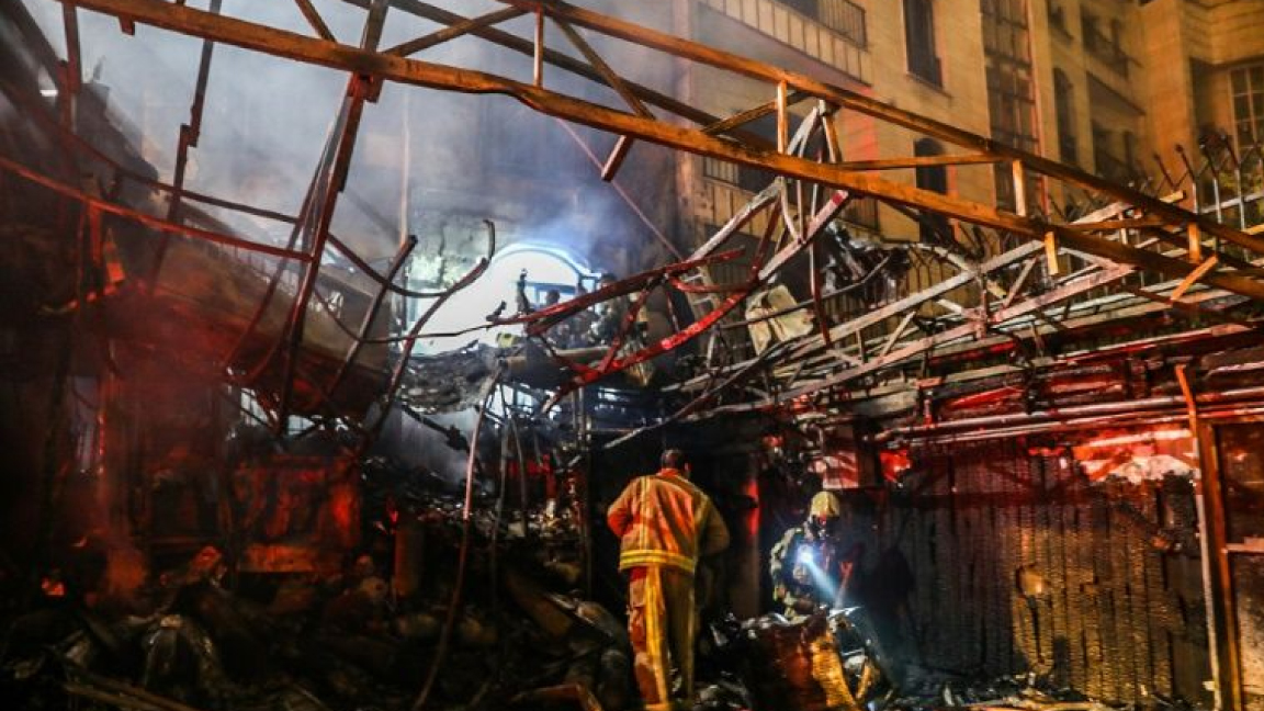 أضرار انفجار دوّى في طهران في الأول من يوليو الماضي