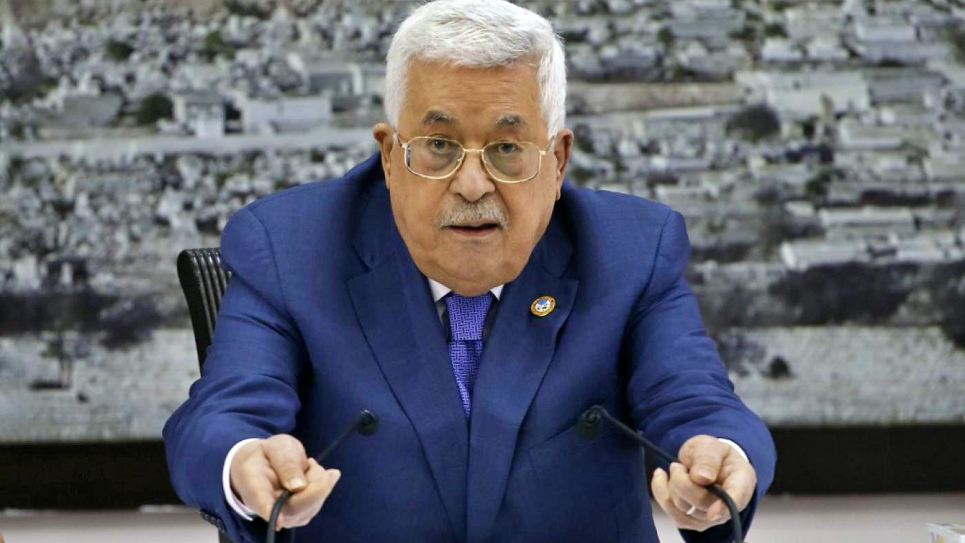 عباس خلال لقاء مع الفصائل الفلسطينية في 25 يوليو 2019
