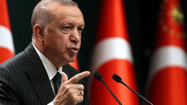 الرئيس التركي رجب طيّب إردوغان يلقي خطاباً في أنقرة في 24 أغسطس 2020