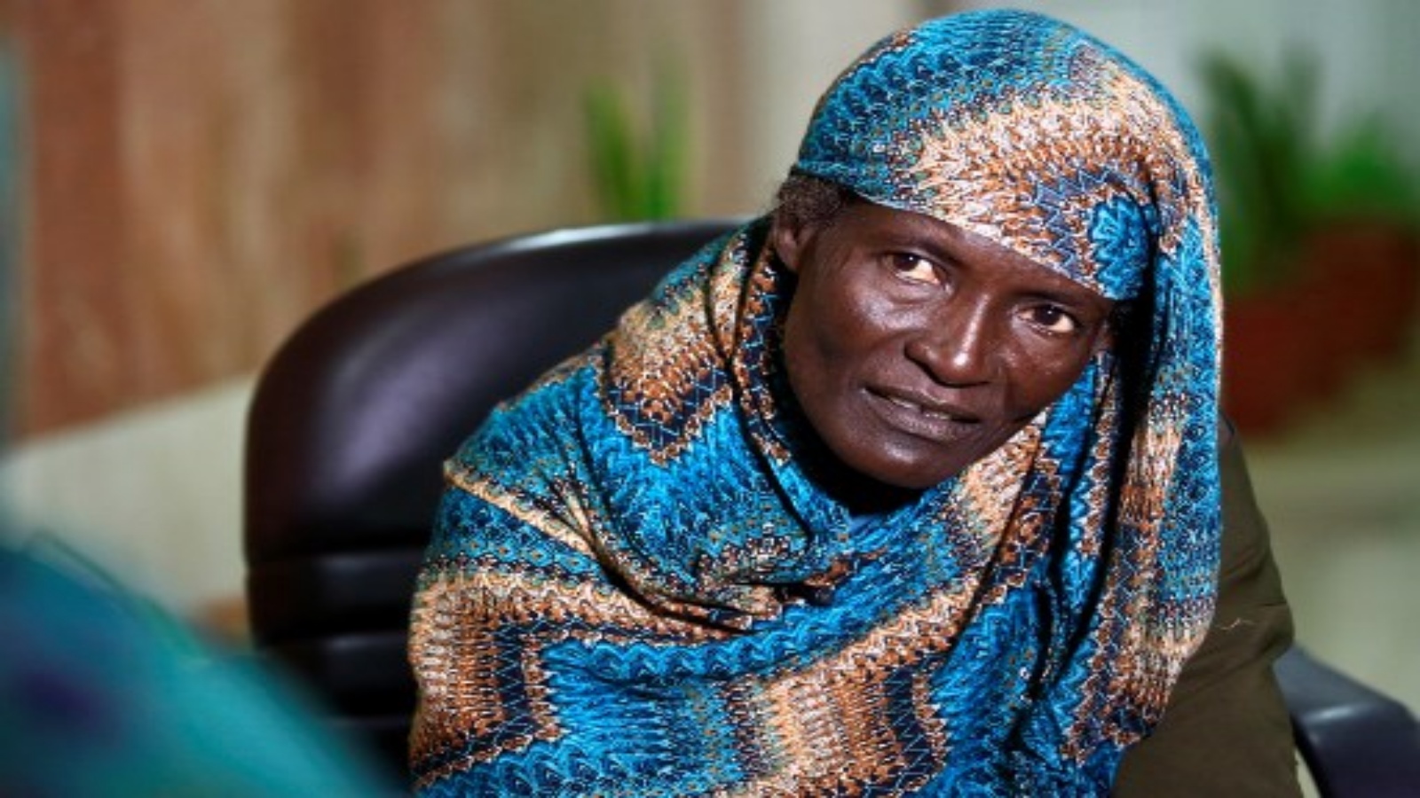 لمريضة خديجة أحمد أثناء انتظارها الفحص الطبي في مركز أبحاث المايستوما في مدينة سوبا السودانية ، على بعد 10 كم جنوب العاصمة الخرطوم ، في 7 سبتمبر 2020