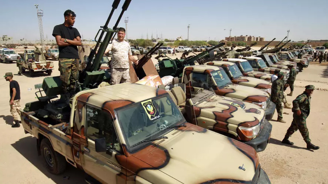 قوات موالية للمشير خليفة حفتر في بنغازي في يونيو الماضي