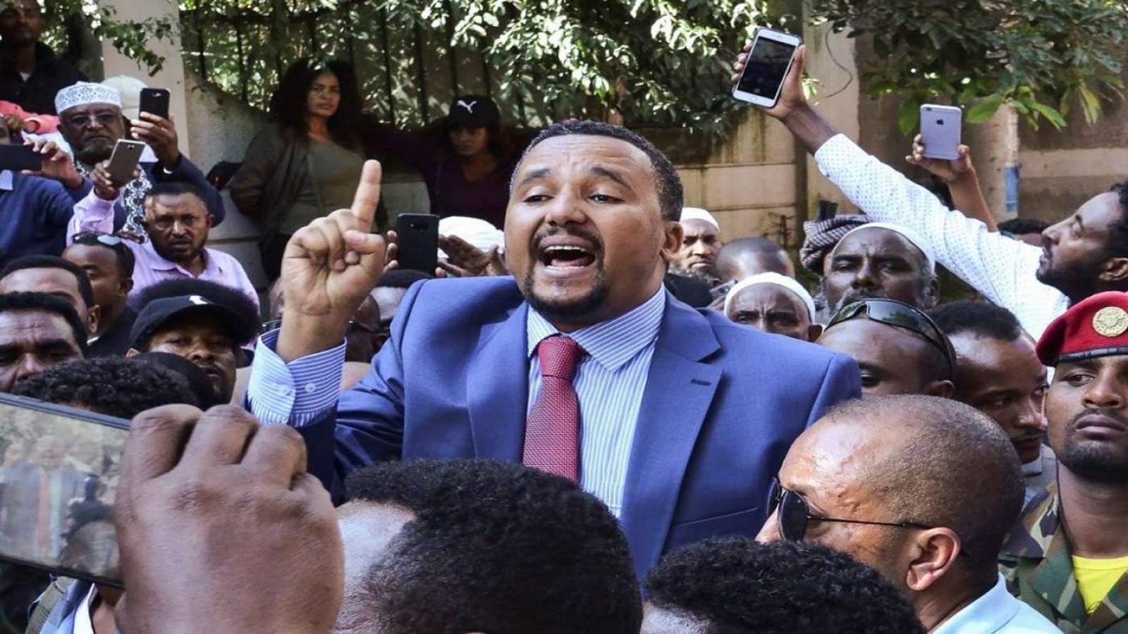 المعارض البارز جوهر محمد الذي قد تؤدي محاكمته الى تأجيج العنف في العاصمة أديس أبابا وأوروميا