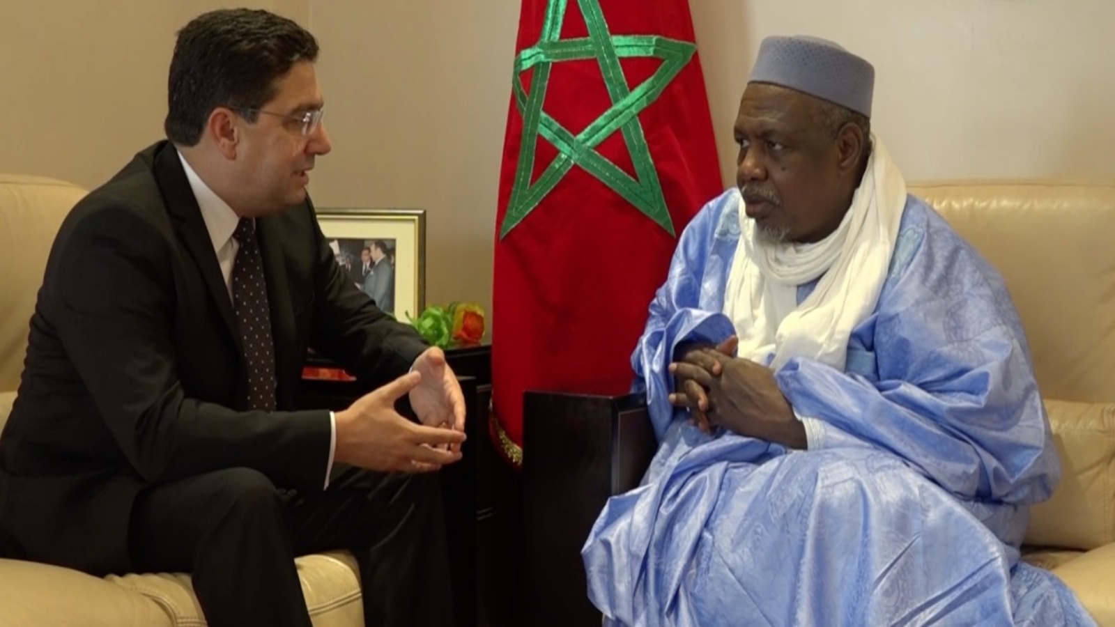 وزير خارجية المغرب مع الرئيس المالي