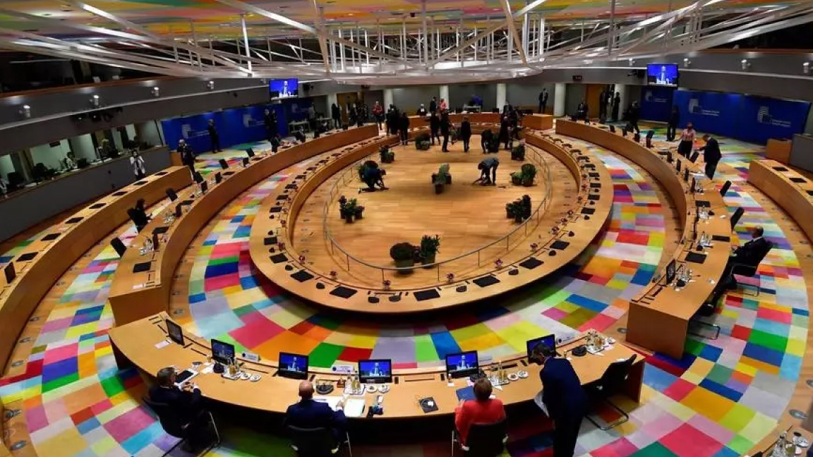مشهد عام لقمة الاتحاد الاوروبي في بروكسل الجمعة