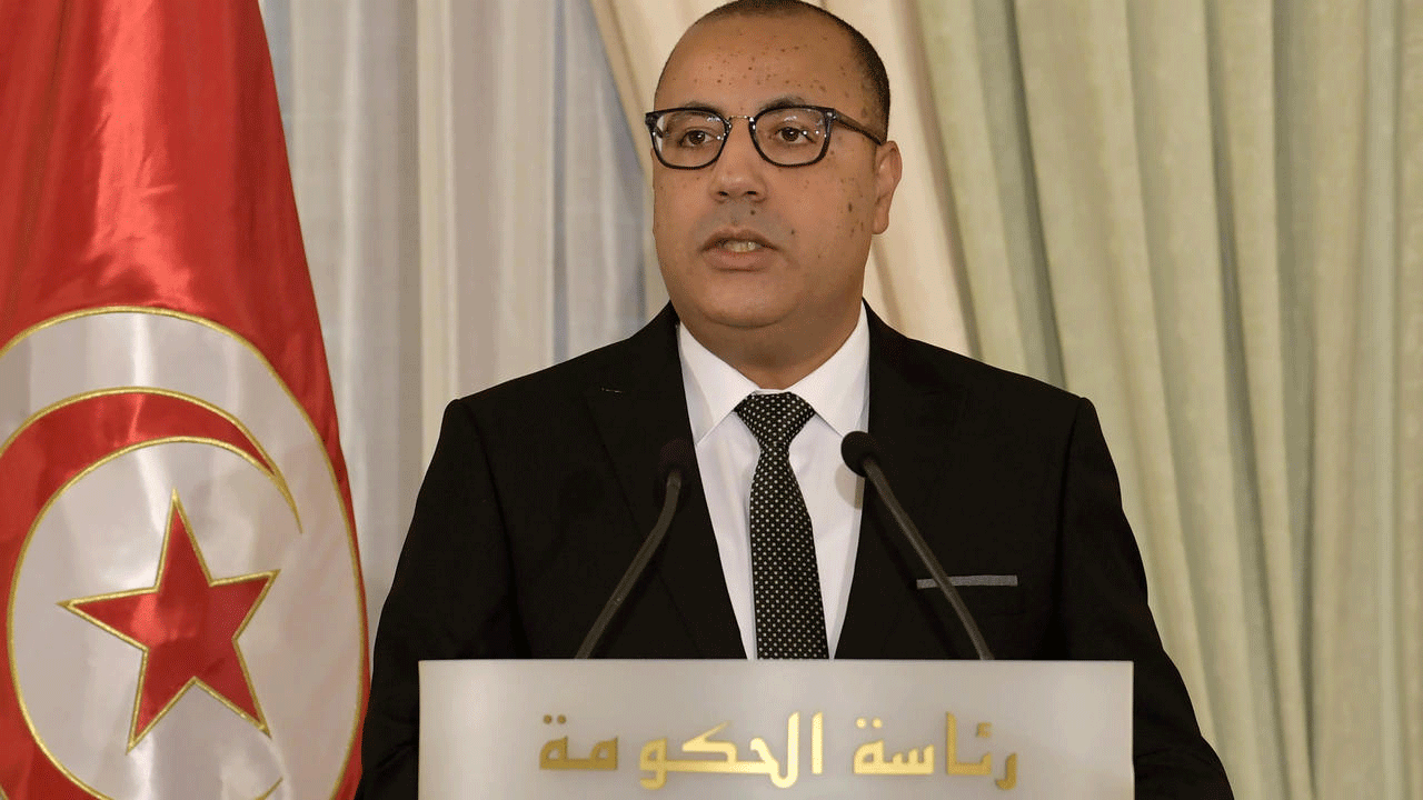 رئيس الوزراء التونسي هشام المشيشي في العاصمة تونس في 3 أيلول/سبتمبر 2020 