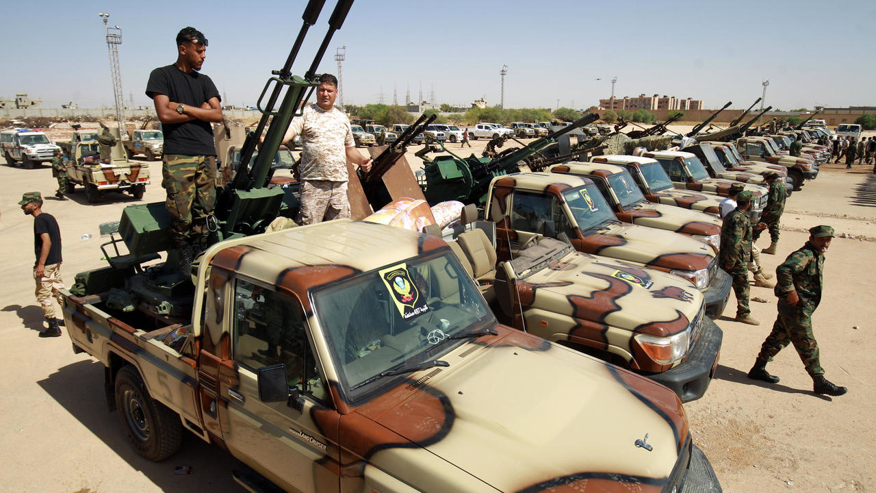 قوات موالية لحفتر في بنغازي في 18 حزيران/يونيو 2020