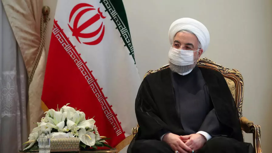 الرئيس الإيراني حسن روحاني مستقبلًا وزير الخارجية السويسري في طهران في 7 سبتمبر الماضي