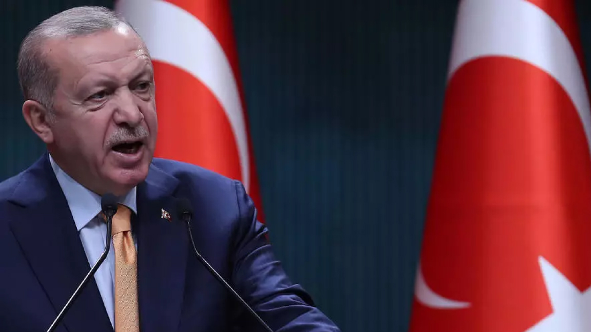 الرئيس التركي في مؤتمر صحافي بأنقرة في 5 سبتمبر الماضي