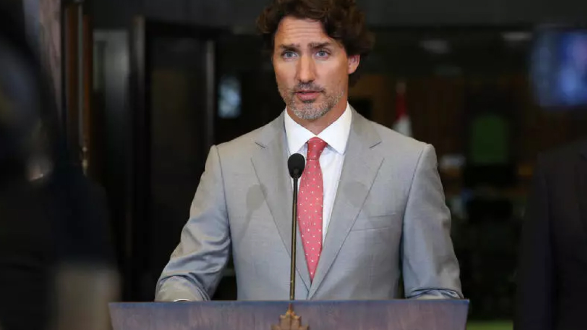 رئيس الوزراء الكندي جاستن ترودو في مؤتمر صحافي بأوتاوا في 18 أغسطس الماضي