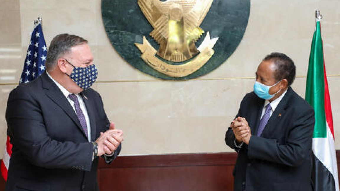 وزيرا الخارجية الأميركية والسودانية في الخرطوم في 25 أغسطس الماضي