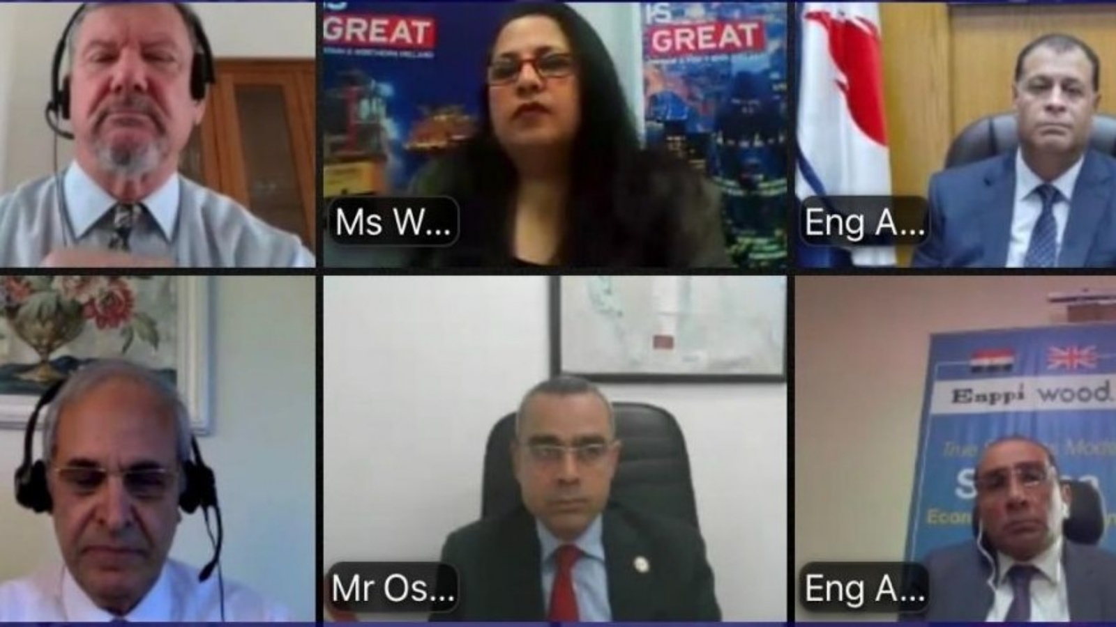 جانب من المشاركين المصريين والبريطانيين في ندوة الطاقة النظيفة 