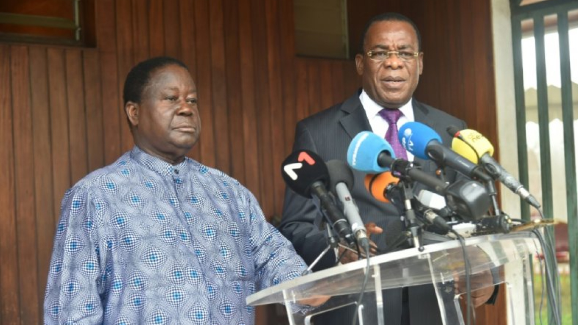 المعارضان المرشحان للرئاسة في ساحل العاج هنري كونان بيدي وباسكال أفي نغيسان