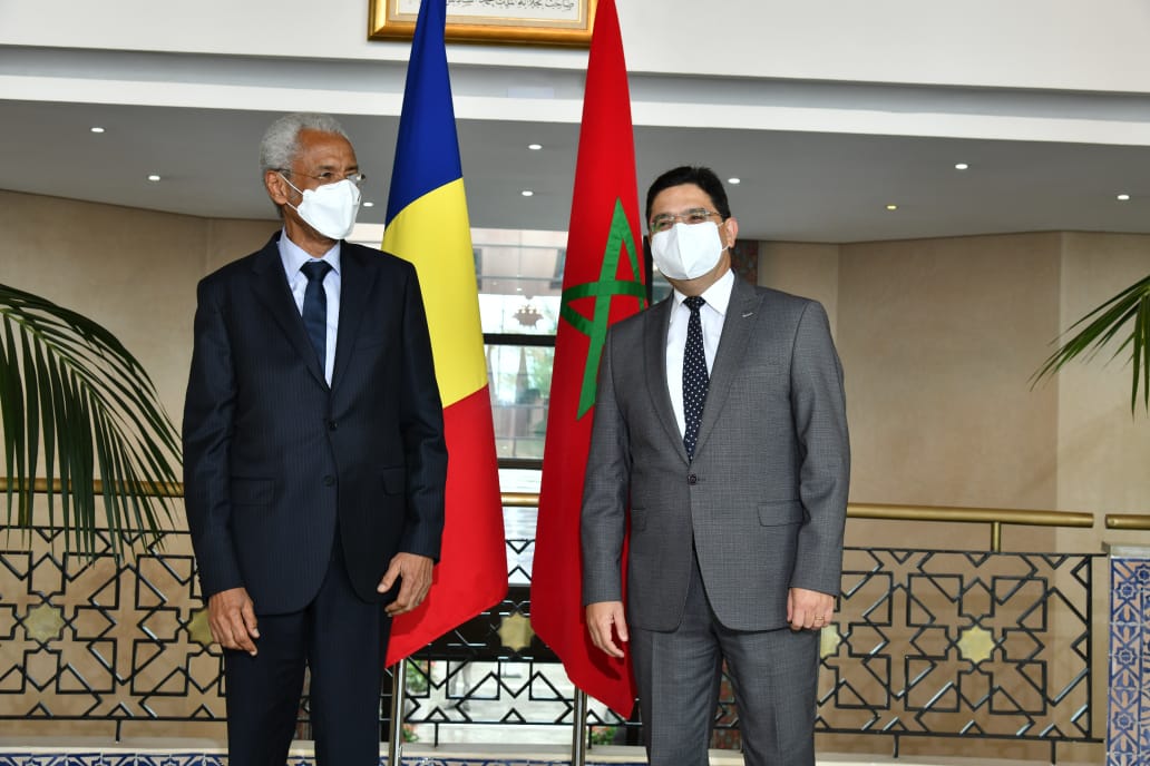 وزير خارجية المغرب لدى استقباله نظيره التشادي اليوم في الرباط
