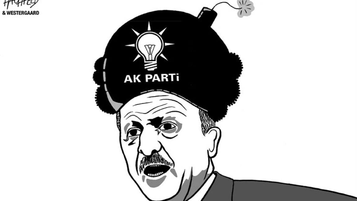 الرسم الكاريكاتوري لإردوغان الذي نشره اليميني غيرت فيلدرز على حسابه بتويتر فأثار حفيظة الرئيس التركي