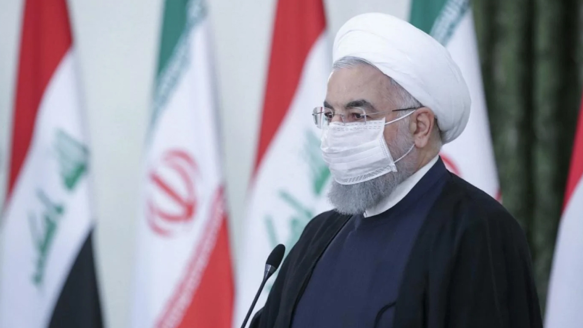 الرئيس الإيراني حسن روحاني متحدثًا في طهران في يوليو الماضي