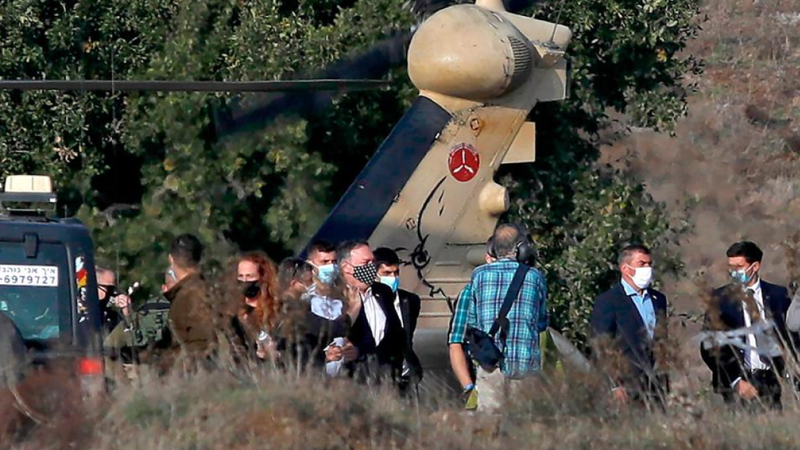 بومبيو في زيارته الأخيرة إلى مرتفعات الجولان